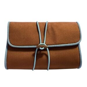 The Body Shop Brown and Blue Cosmetic Bag GUC